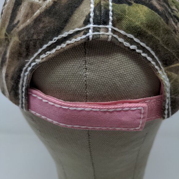 Team Realtree Women's Strapback Hat Pink Camo OSFA Embroidered Logo - Picture 8 of 12